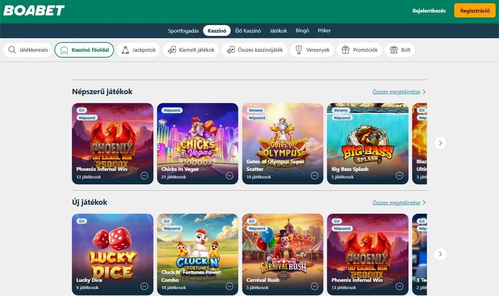 BoaBet kaszinójátékok